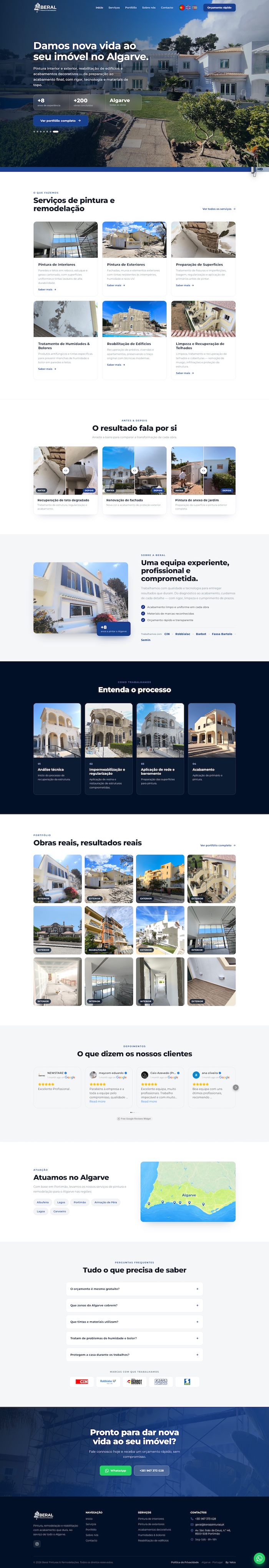Página completa da Beral Pinturas e Remodelações