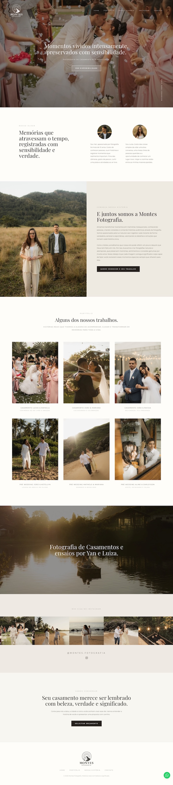 Landing Page Montes Fotografia