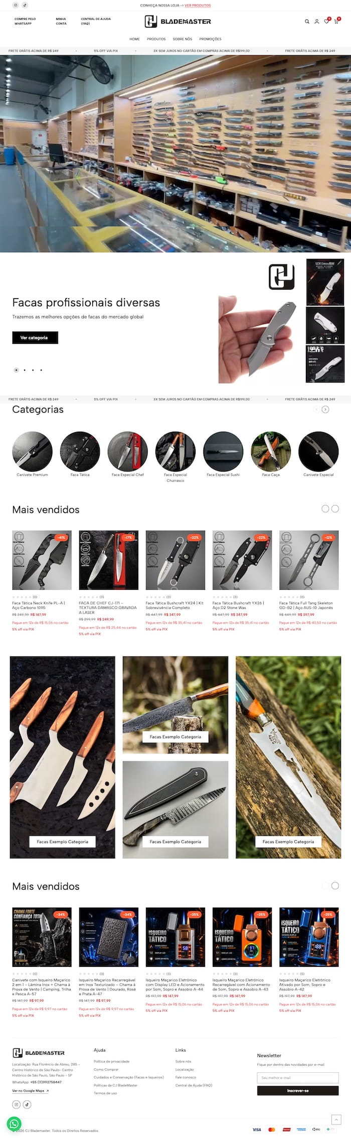 Loja Virtual WooCommerce CJ Blademaster