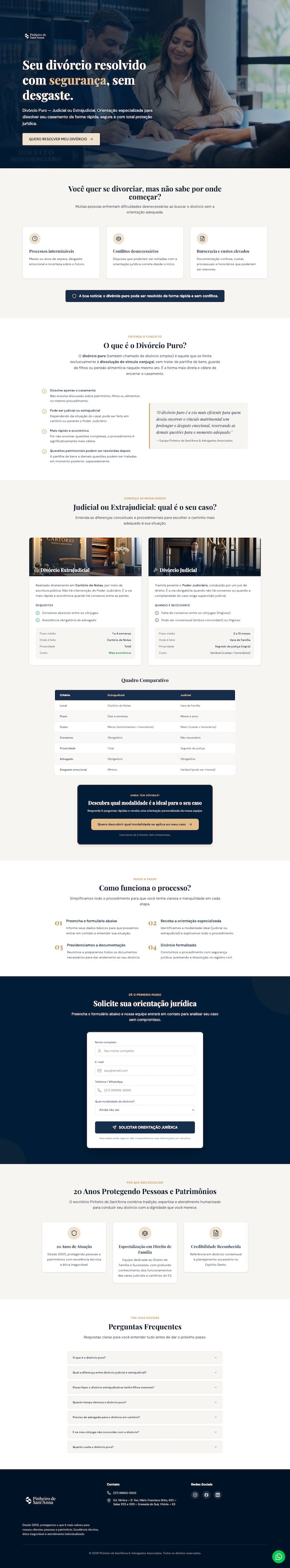 Landing Page WordPress Pinheiro de Sant'Anna