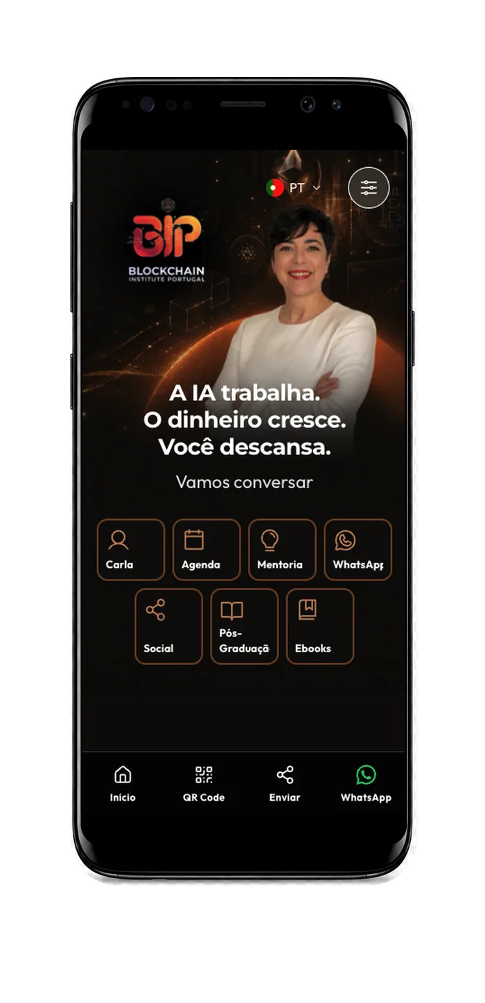 Visão no Celular do Blockchain Institute Portugal