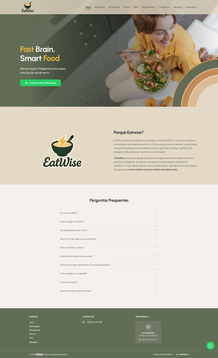 Site completo da EatWise