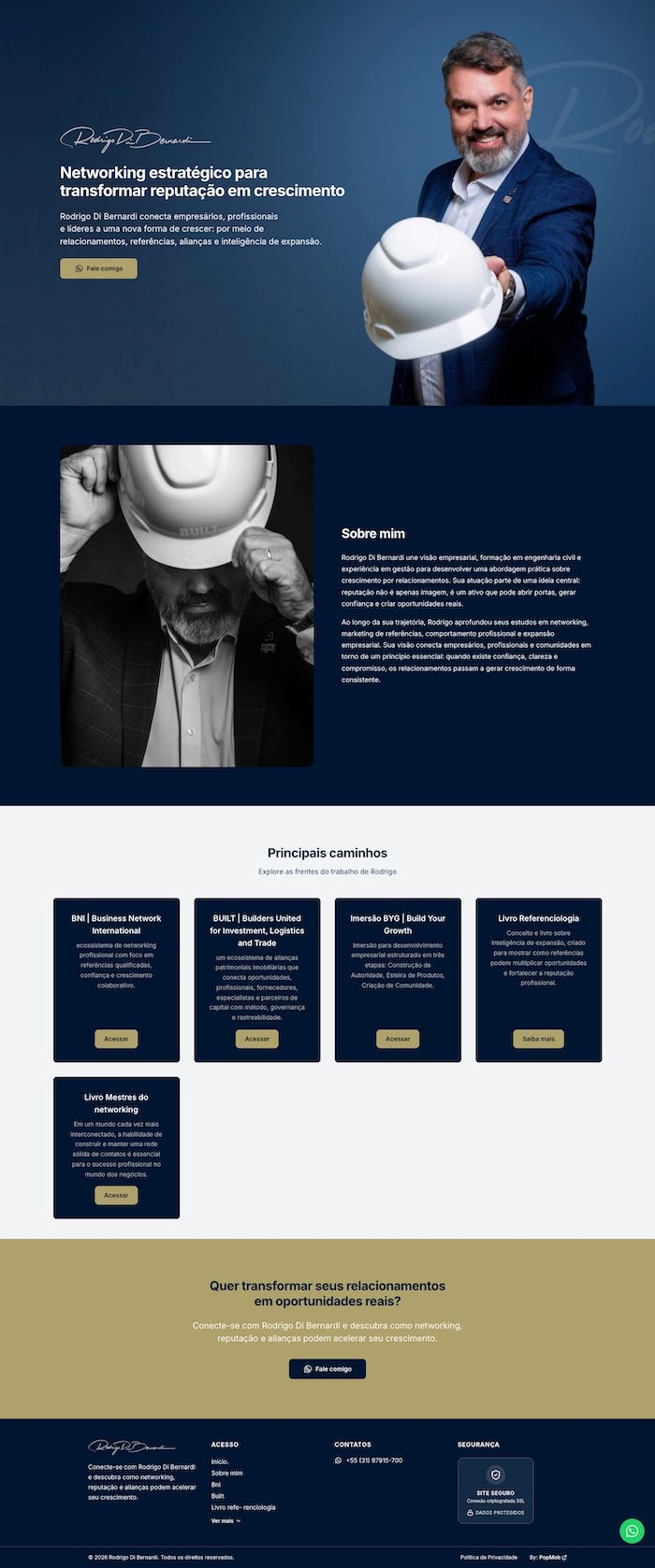Landing Page completa de Rodrigo Di Bernardi
