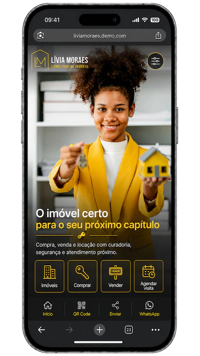 Exemplo visual PopMob Mobile View